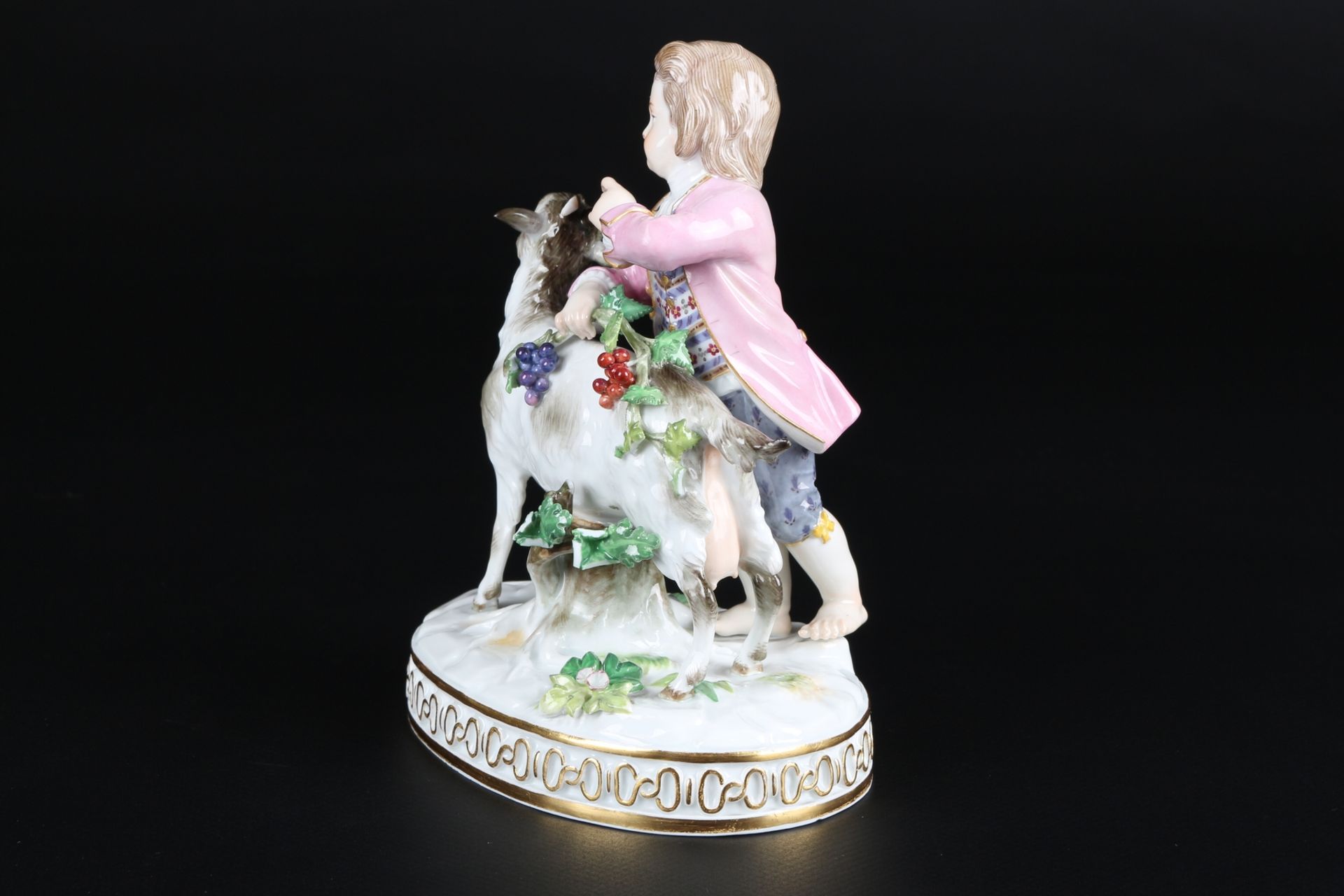 Meissen Knabe mit Ziege, boy with goat, - Image 2 of 5