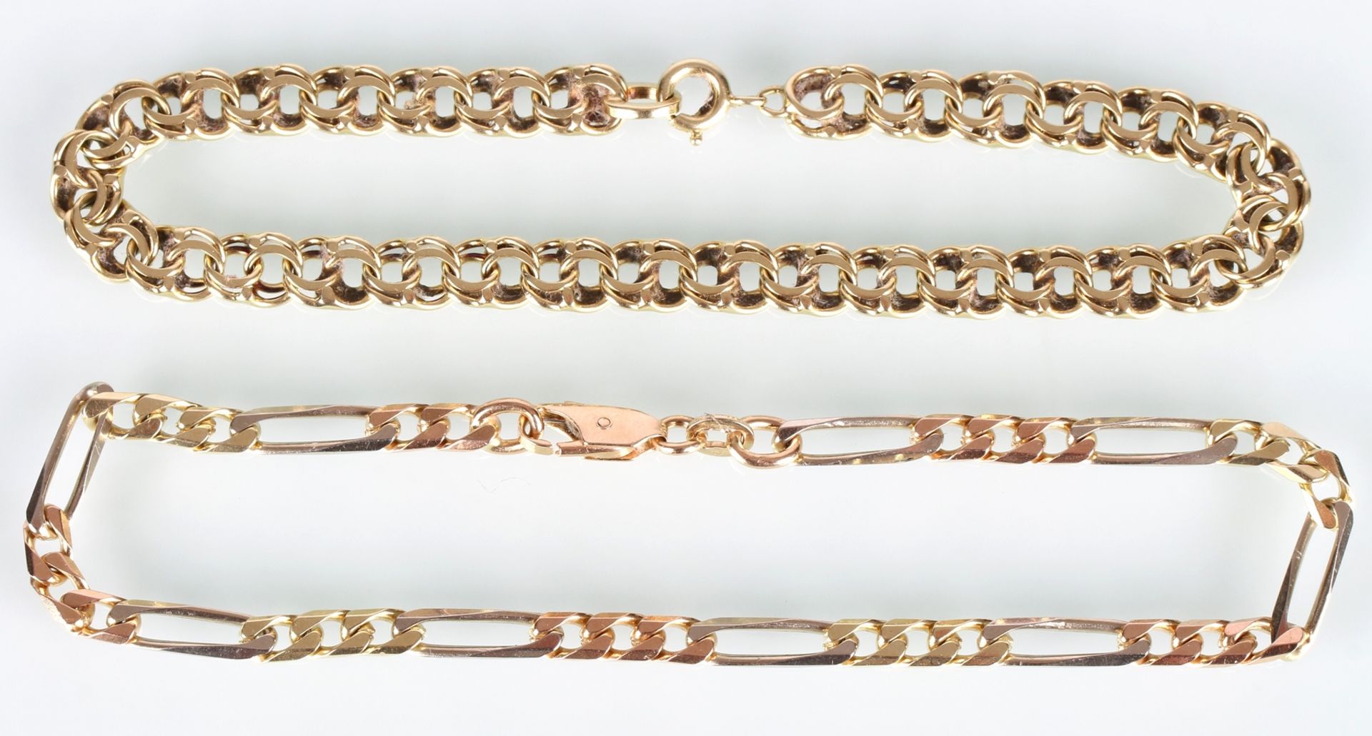 585 Gold 2 Armbänder / Armkettchen, gold bracelets,