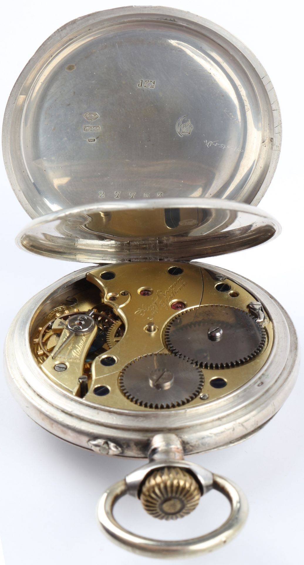 Jugendstil 2 Silber Taschenuhren, art nouveau silver pocket watches, - Image 7 of 9