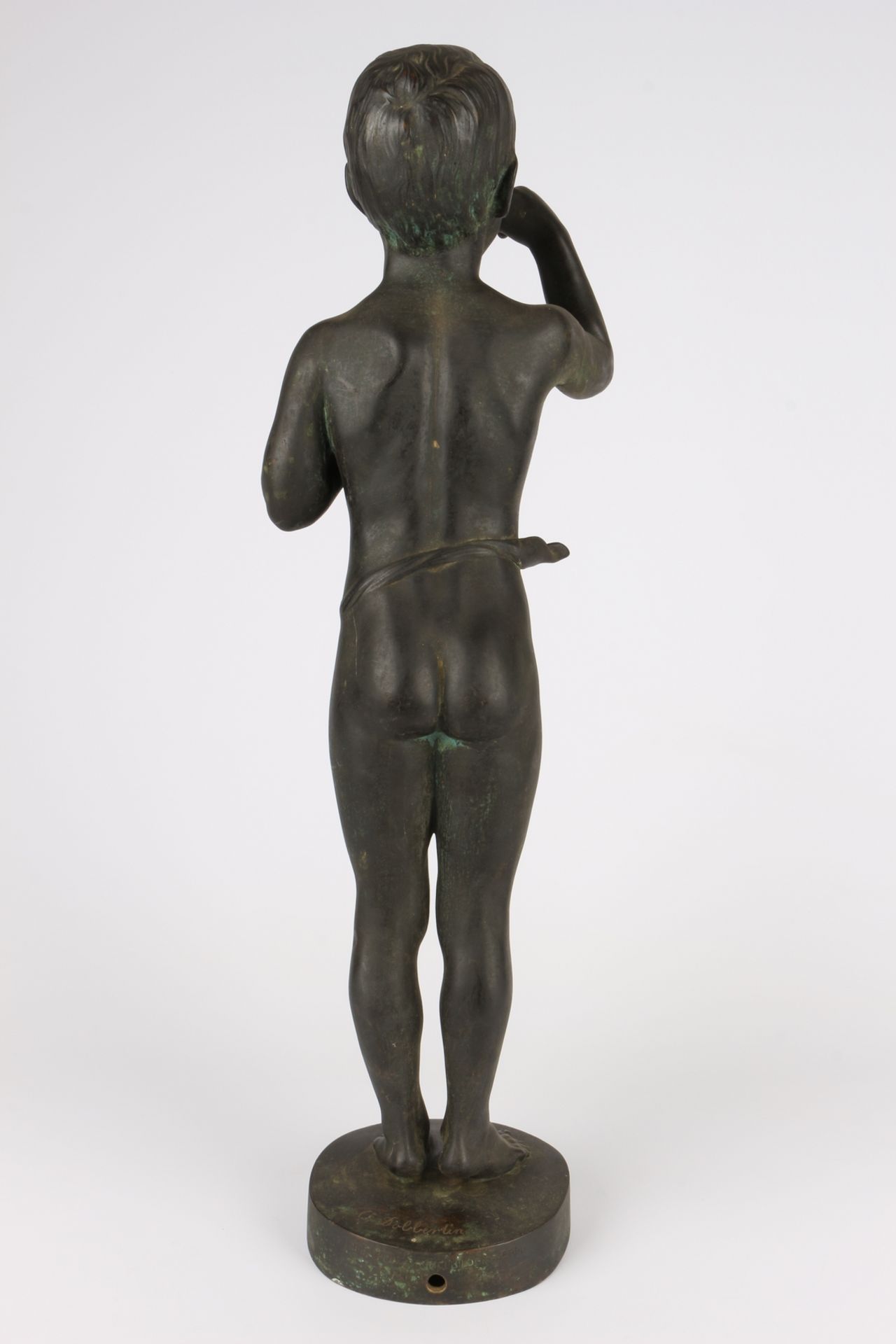 Otto Dobbertin (XIX) Bronze Junge mit Pfeife, Düsseldorfer Bronzebildgiesserei GmbH, um 1900 - Image 4 of 7