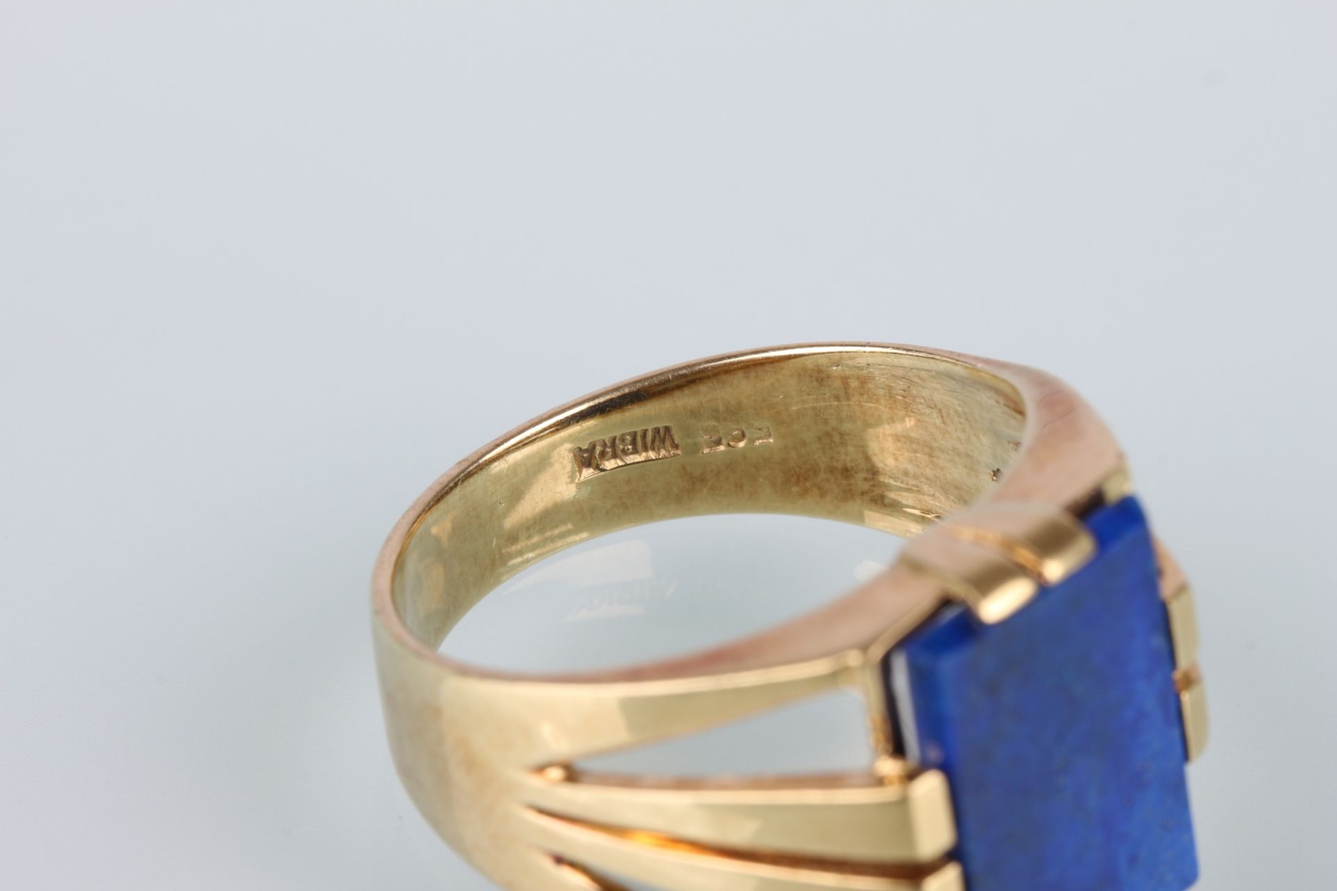 585 Gold Herrenring mit Lapislazuli, gold ring, - Bild 4 aus 4