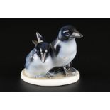 Rosenthal Figur 3 Dohlen, figure jackdaws,