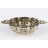 Silber Zierschale, 19. Jahrhundert, silver decorative bowl, 19th century,