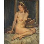Wilhelm Hempfing (1886-1948) weiblicher Akt einer jungen Schönheit, nude act,