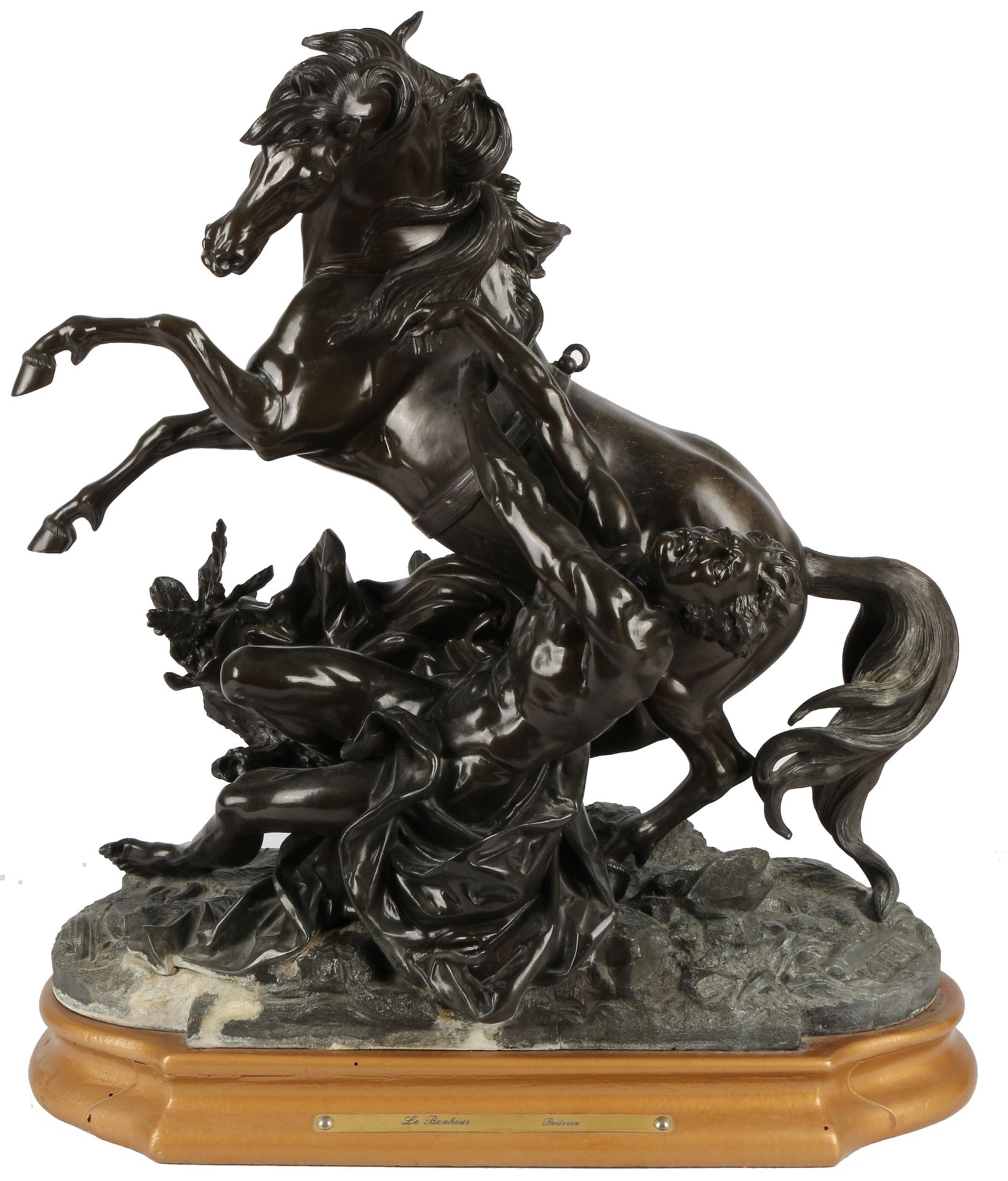 Philippe Poitevin (1831-1907) Le Bonheur - Das Glück, neoclassical sculpture,