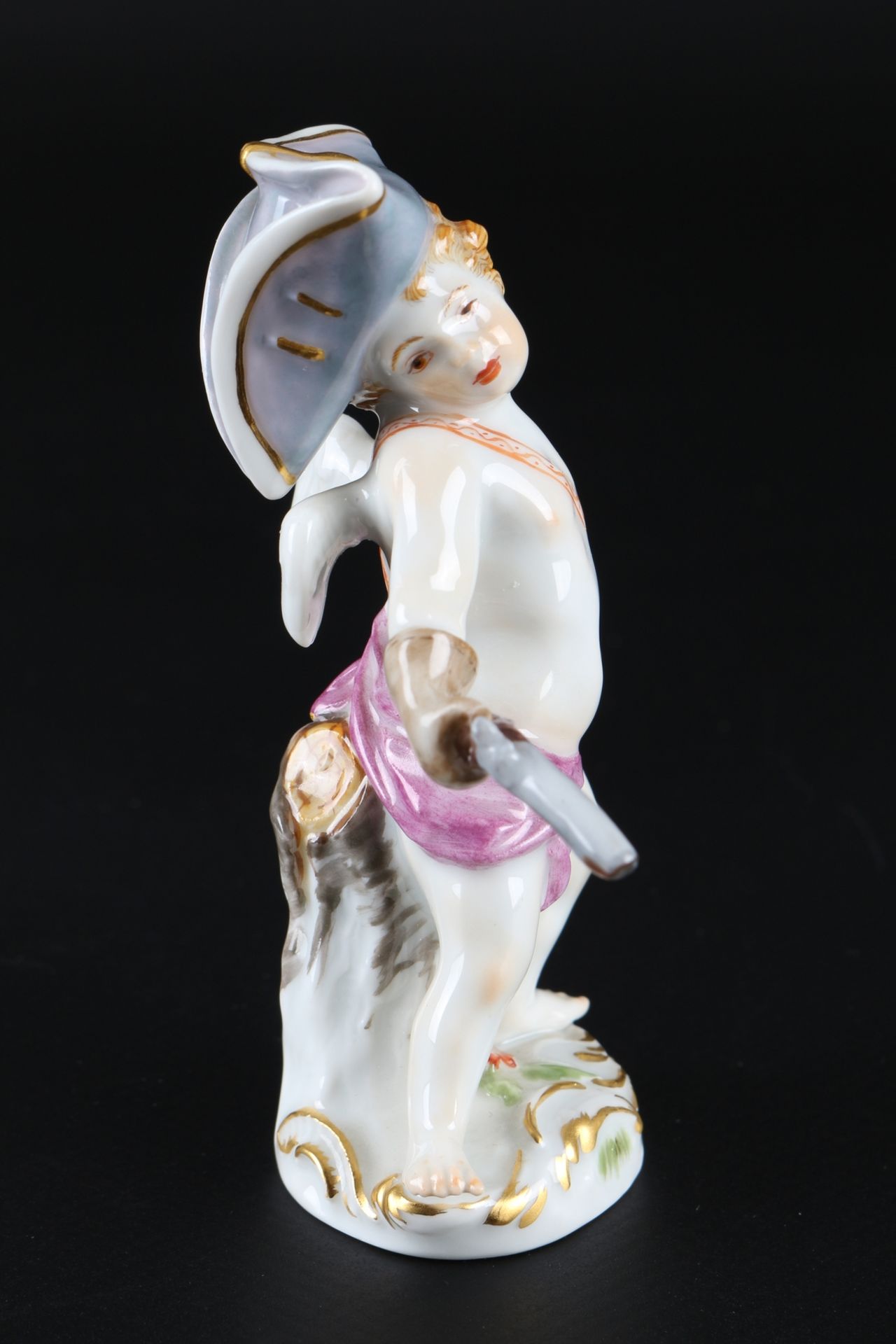 Meissen Verkleidete Amorette mit Pistole, disguised cupid with pistole, - Image 4 of 5