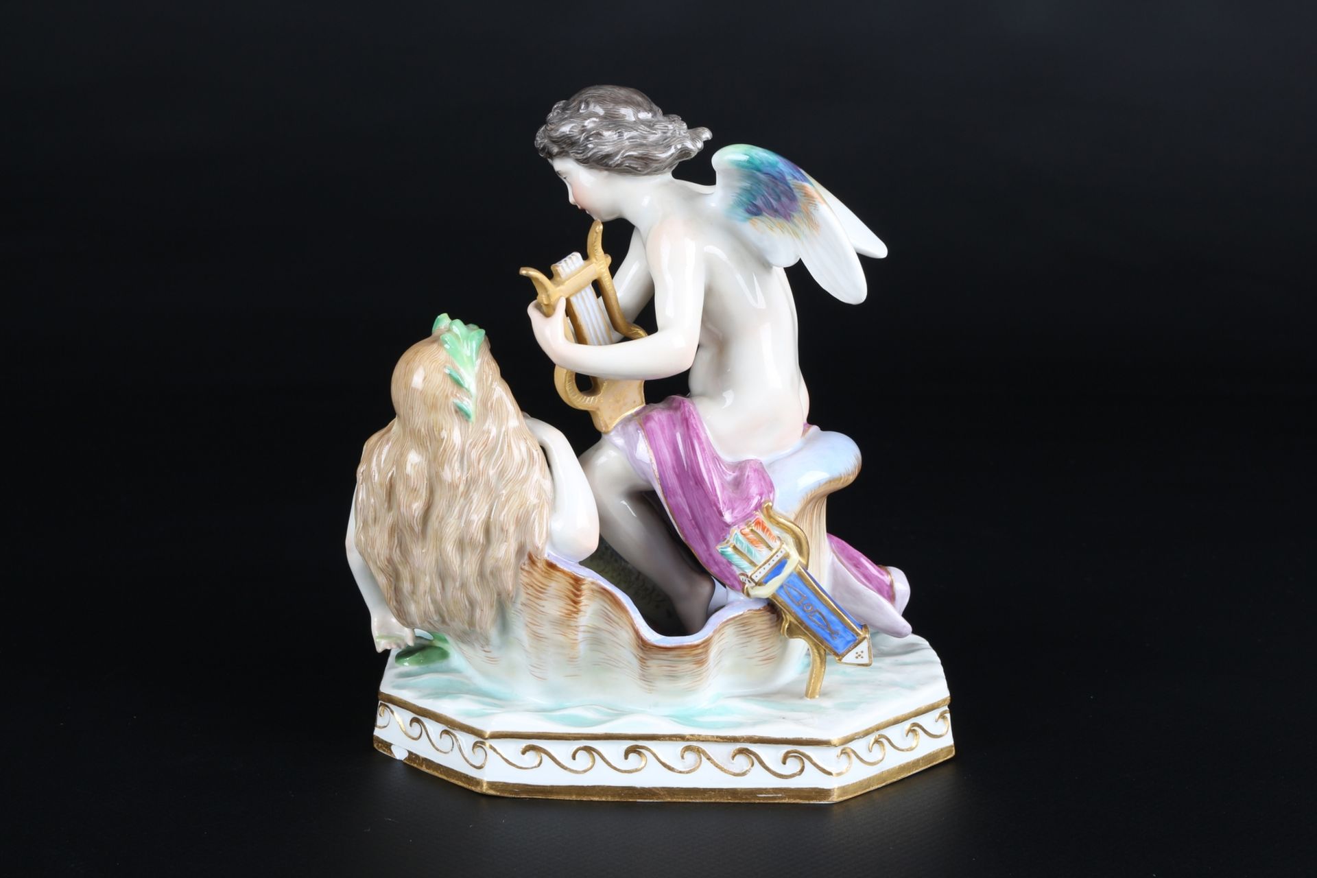 Meissen Figurengruppe Amor mit Nixe, Amor with mermaid, - Image 3 of 7