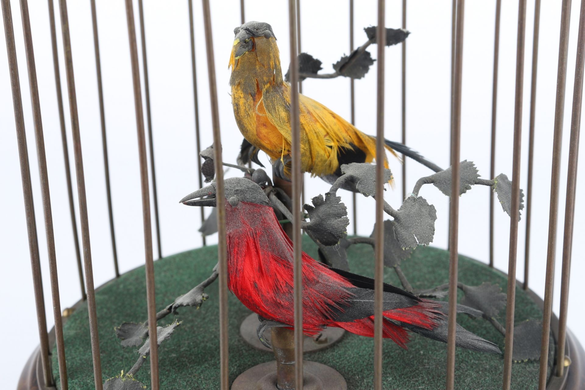 Vogelkäfig Spieluhr mit zwei Vögeln, birdcage music box with two birds, - Image 4 of 5