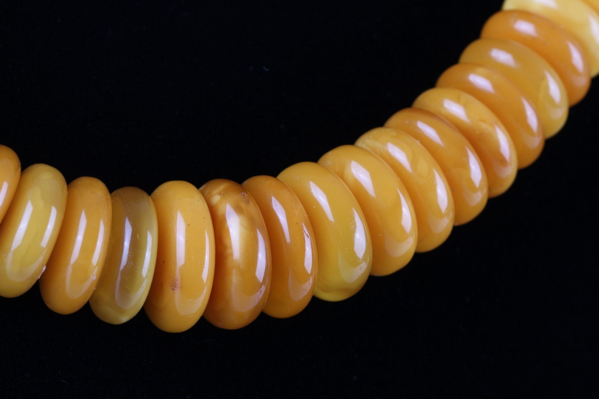 Bernstein Collier / Halskette, butterscotch amber necklace, - Bild 3 aus 5