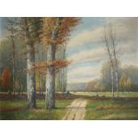 G. Bauer, idyllische Waldszenerie 1942, forest scene,