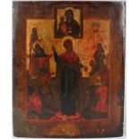 Russland 19. Jahrhundert Ikone Maria Mittlerin der Gnaden, russian icon holy mary,