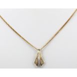 585 Gold Diamantanhänger mit Goldkette, gold necklace with diamond pendant,
