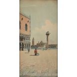 Giuseppe Vizzotto Alberti (Italian, 1862-1931) Dogenpalast am Markusplatz in Venedig, Palazzo Ducale