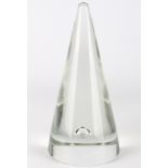 Murano Alfredo Barbini (1912-2007) Glas Kegel, crystal cone,