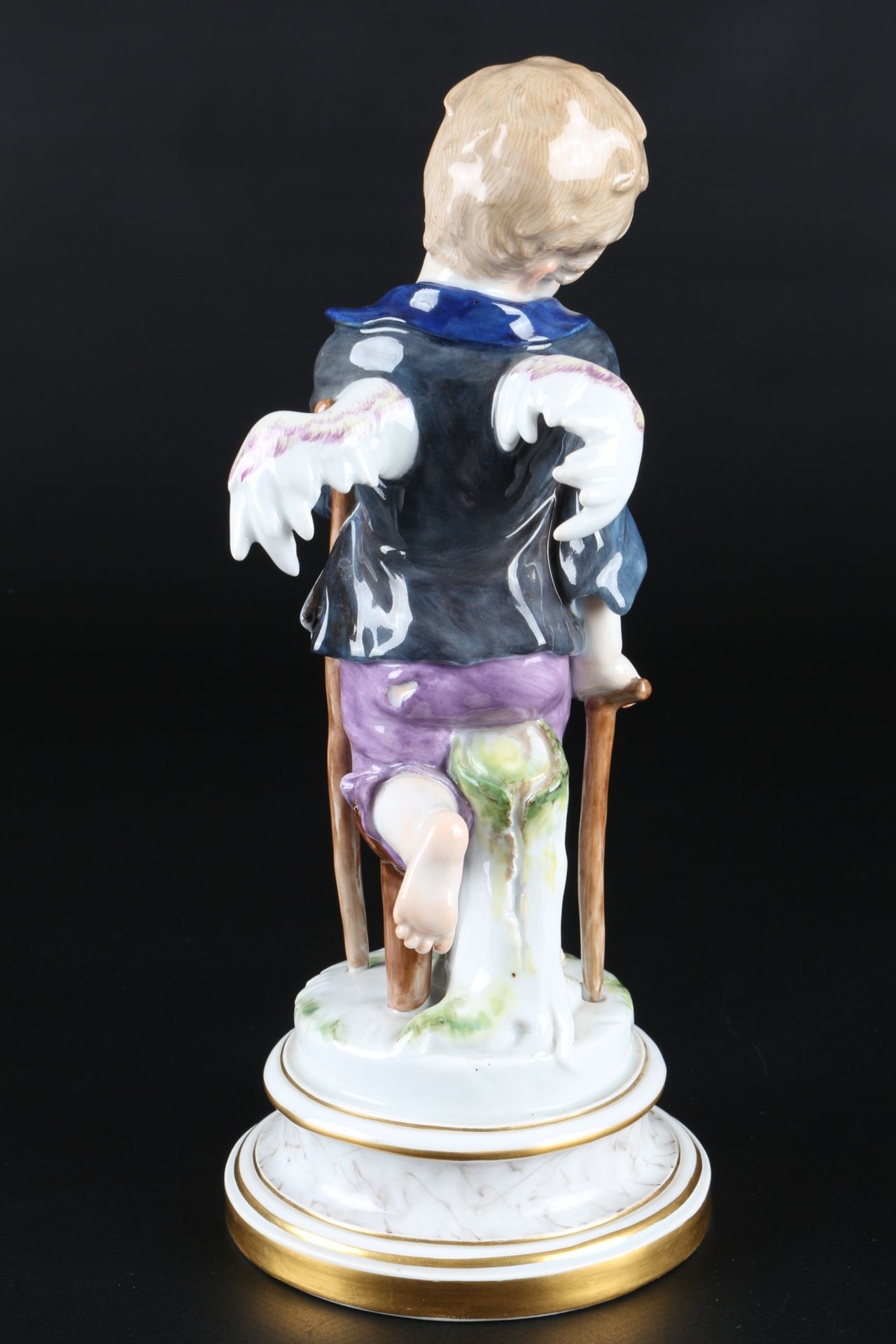 Meissen Pfeifferzeit Amor als Bettler, cupid as beggar, - Image 3 of 5