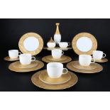 Rosenthal Die Zauberflöte 6 Kaffeegedecke mit Zuckerdose und Milchkanne auf Tablett / Kaffee Set, c