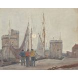 Georg Hambüchen (1901-1971) Hafenszene, harbor scene,