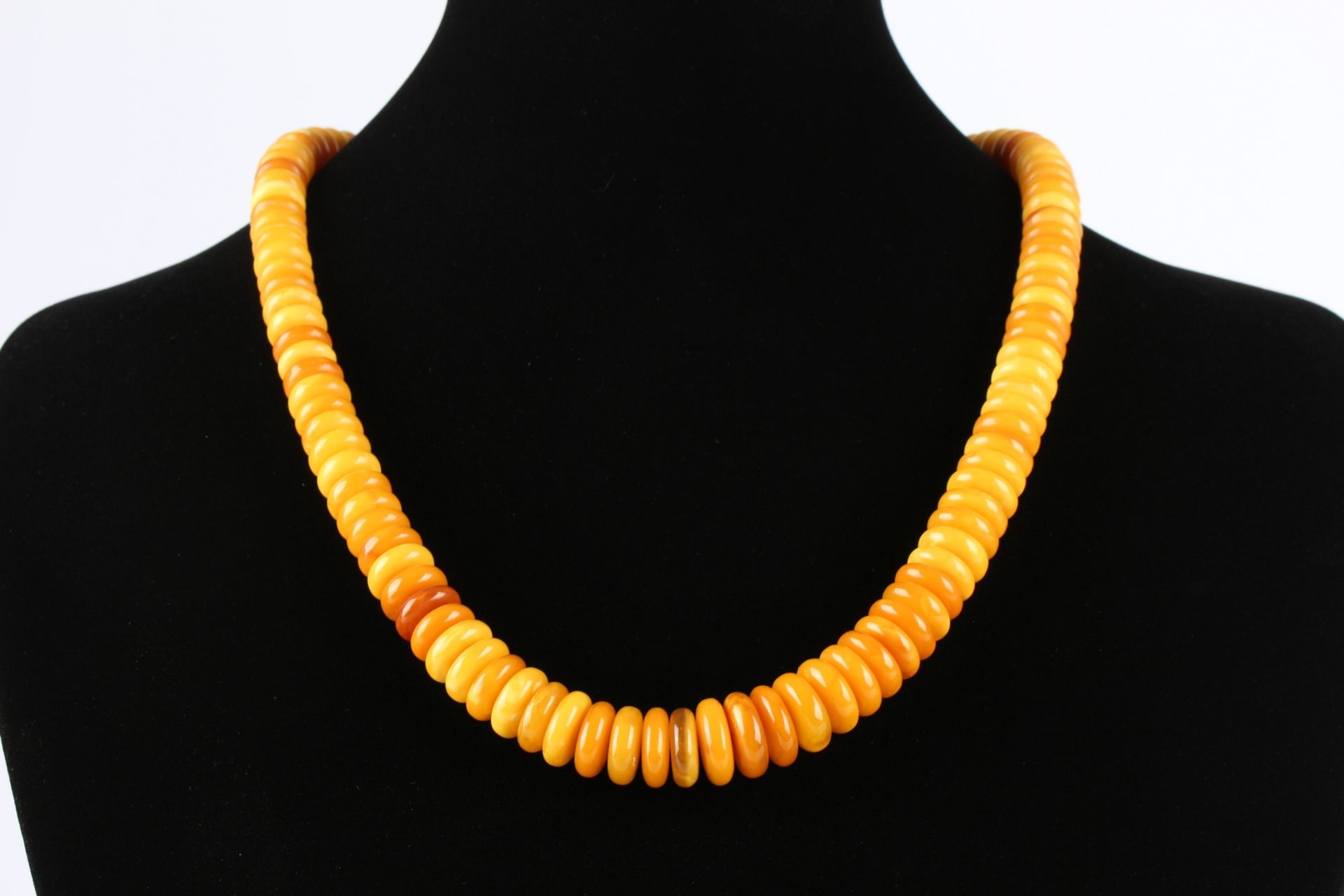 Bernstein Collier / Halskette, butterscotch amber necklace, - Bild 2 aus 5