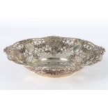 800 Silber Prunkschale, art nouveau cutwork silver bowl,