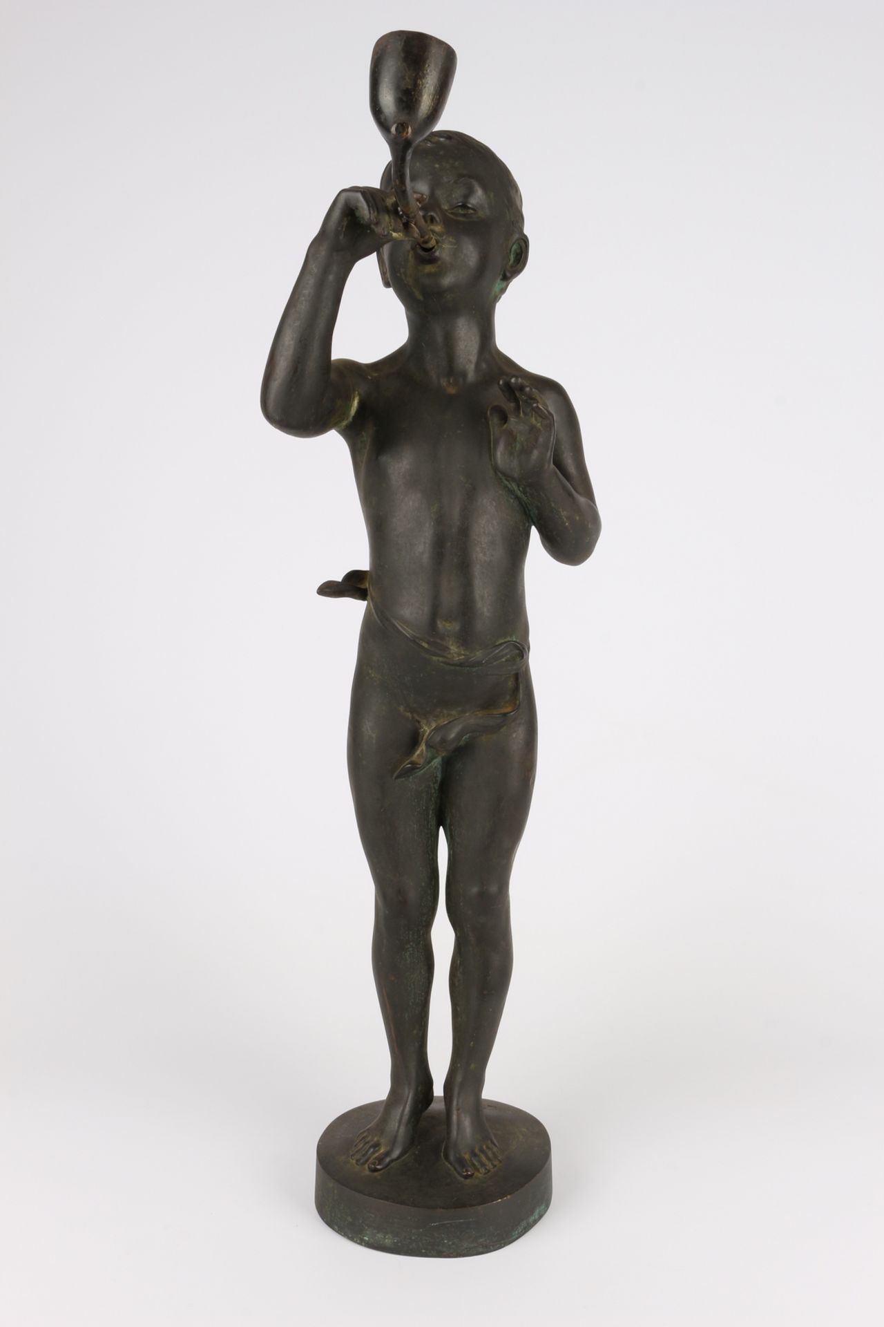 Otto Dobbertin (XIX) Bronze Junge mit Pfeife, Düsseldorfer Bronzebildgiesserei GmbH, um 1900 - Image 2 of 7