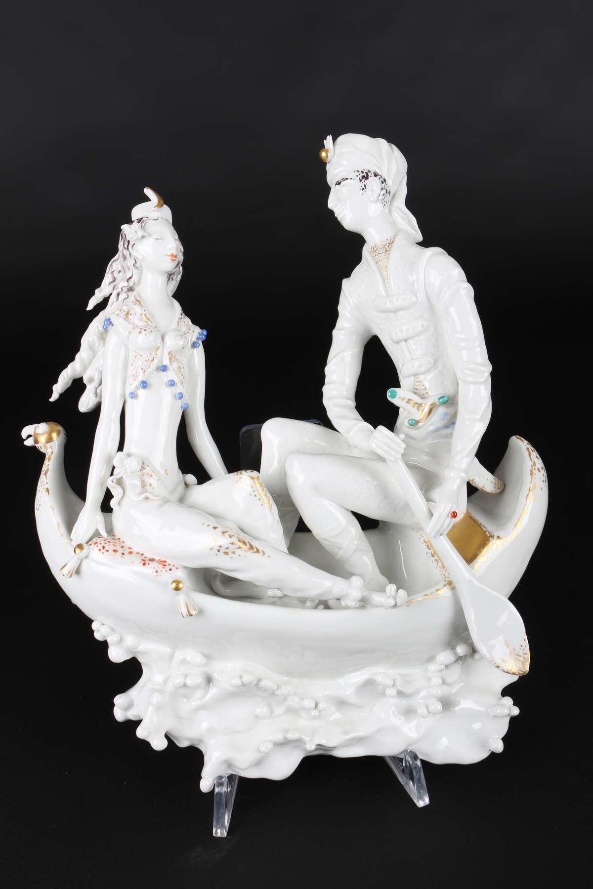 Meissen Figurengruppe Gondel aus 1001 Nacht, gondola arabian nights,