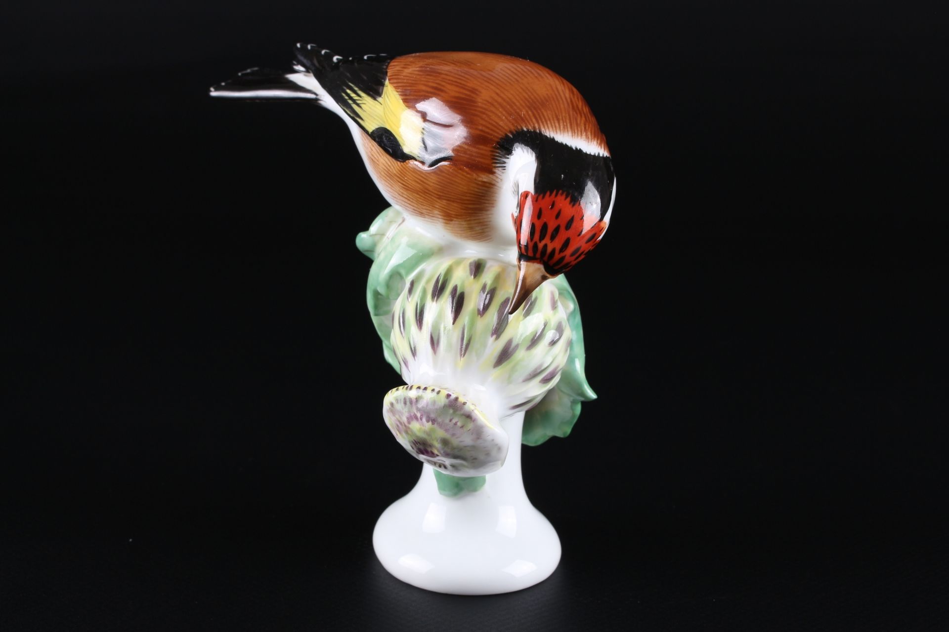 Meissen Distelfink / Stieglitz, porcelain bird goldfinch, - Image 2 of 8