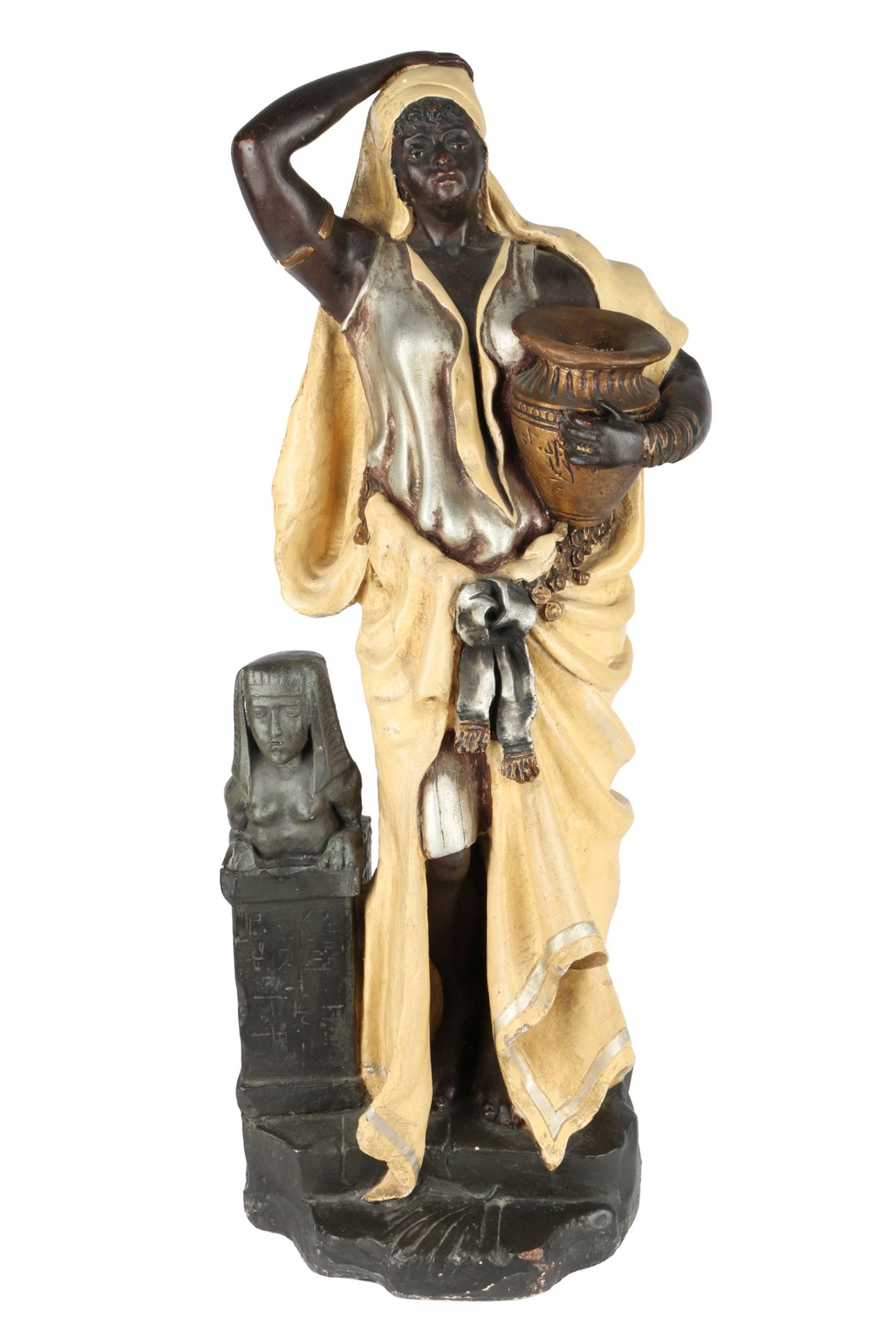 Große Figur Ägypterin, 1. Hälfte 20. Jahrhundert, large figure egyptian, 1st half of the 20th centur