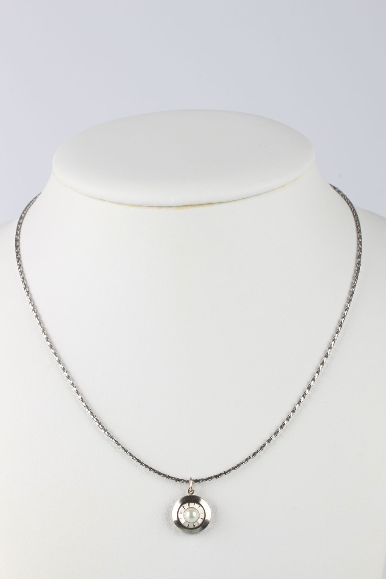 585 Gold Kette mit Perlenanhänger, gold necklace with pearl pendant, - Bild 3 aus 6
