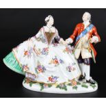 Meissen Figuren Der polnische Handkuss, group of figures the polish kiss,