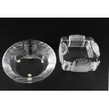 Lalique Tete de Lion / Corfou 2 Aschenbecher, crystal ashtrays,