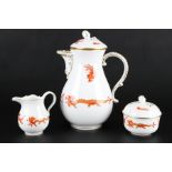 Meissen Roter Mingdrache Kaffeekern, coffee set,