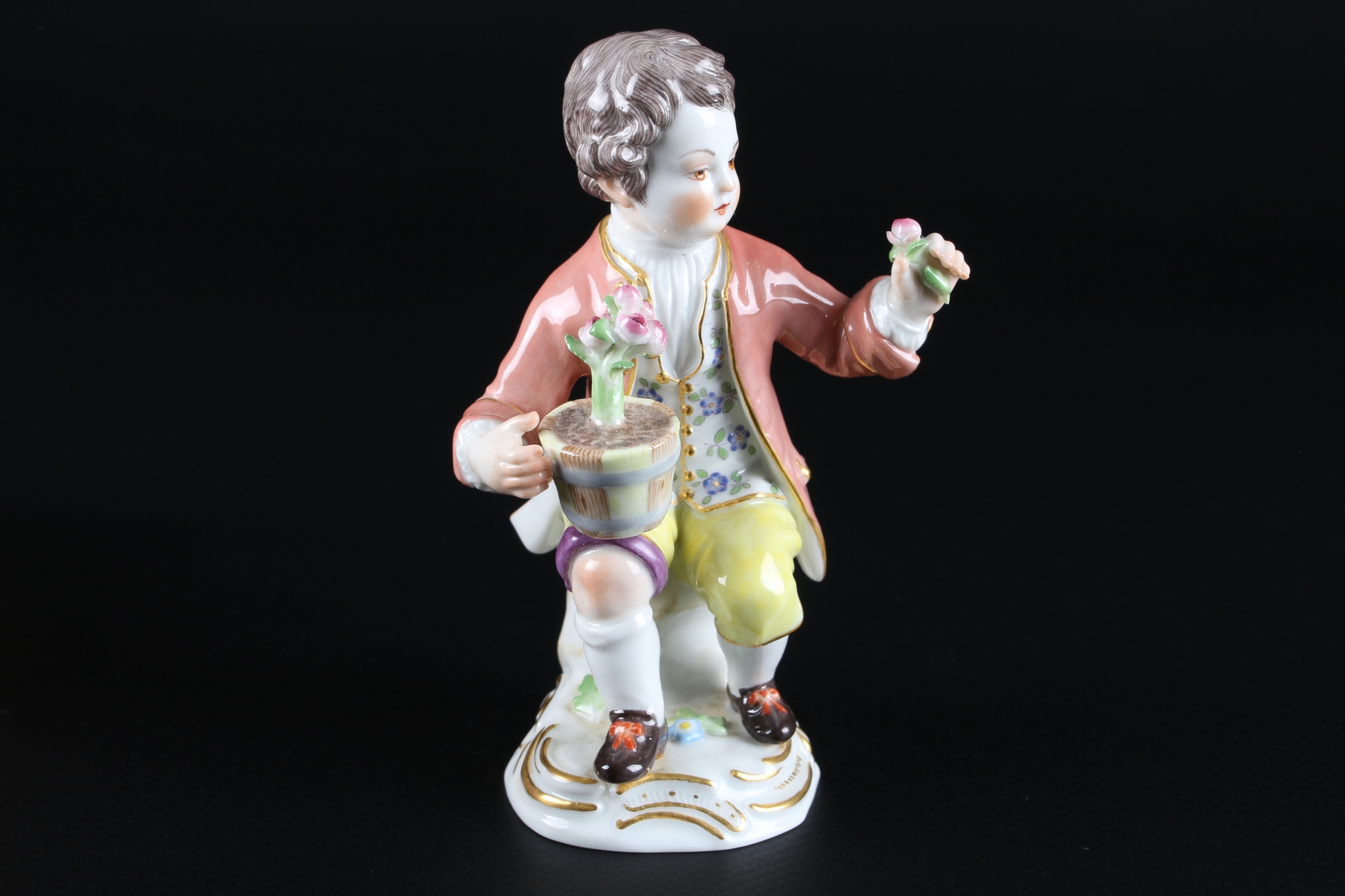 Meissen Gärtnerkind mit Blumentopf, gardeners child with cachepot, - Image 5 of 8