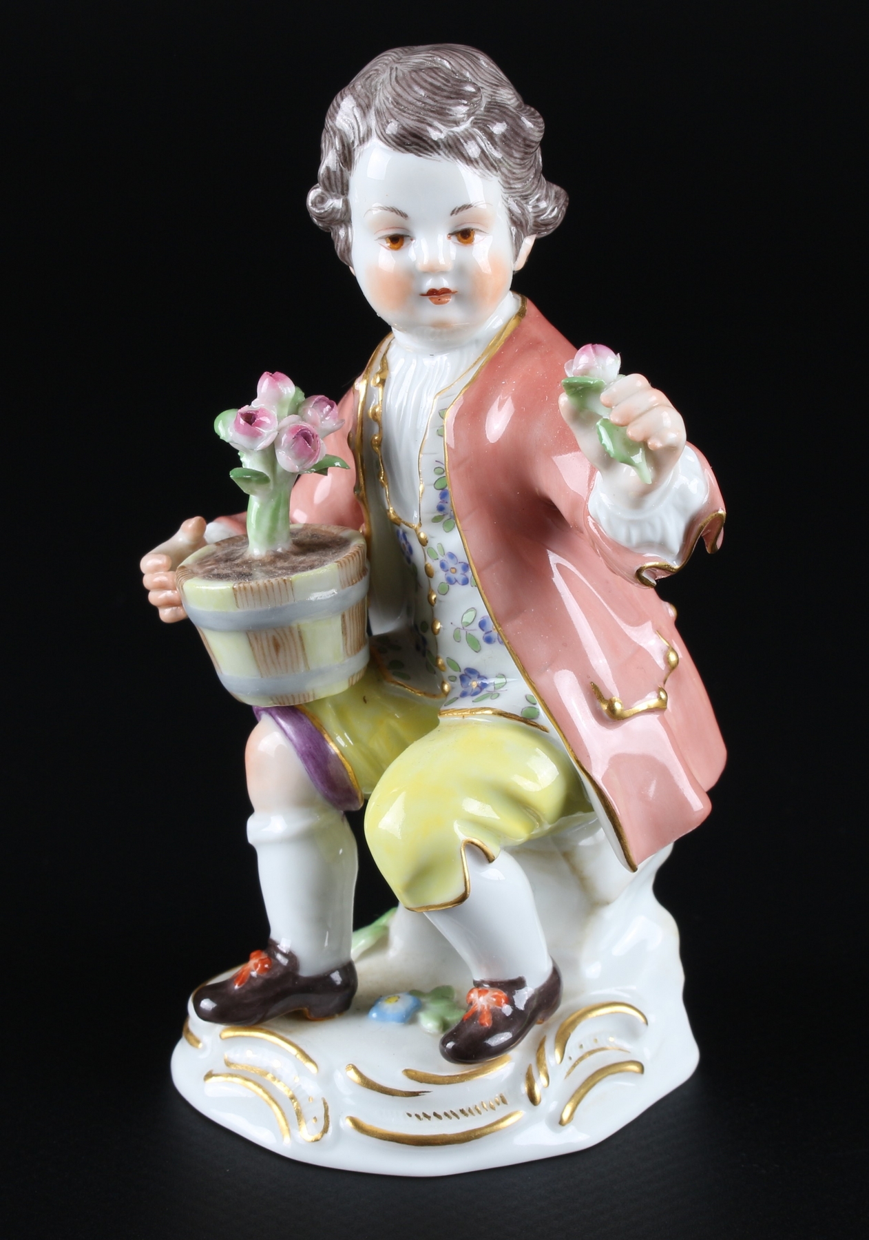 Meissen Gärtnerkind mit Blumentopf, gardeners child with cachepot,