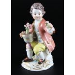 Meissen Gärtnerkind mit Blumentopf, gardeners child with cachepot,