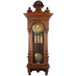 Regulator mit 3 Gewichten, deutsch um 1900, wall clock with three weights,