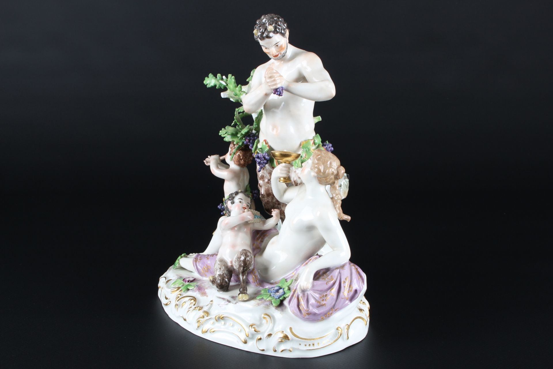 Meissen Figurengruppe Bacchant und Satyr, figure group bacchante & satyr, - Image 2 of 10