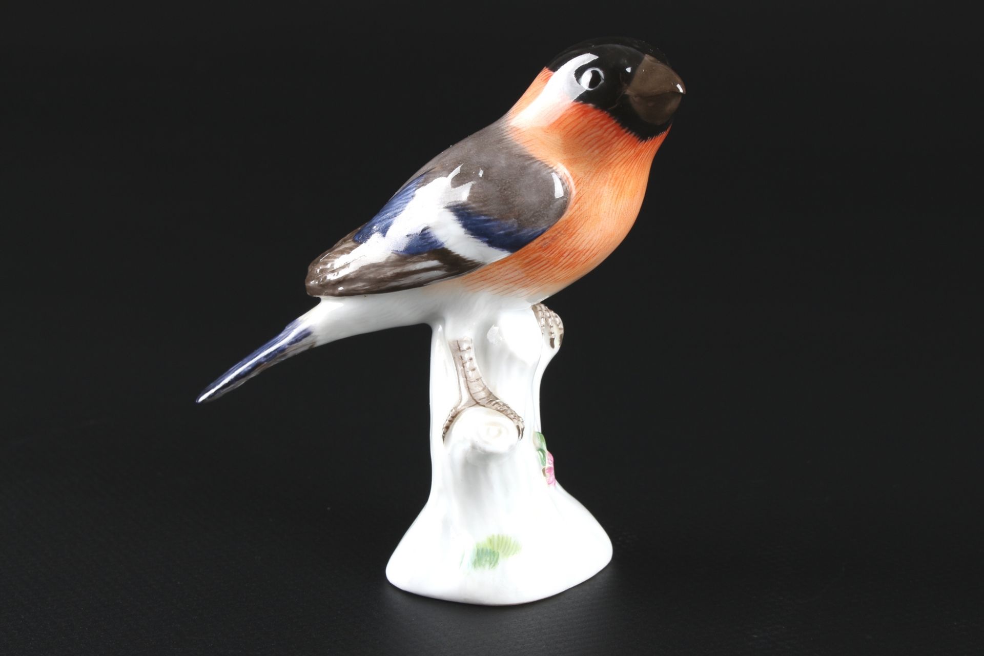 Meissen Blutfink / Gimpel, porcelain bird bullfinch,