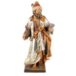 Holzfigur mit Kelch, wooden figure with chalice,