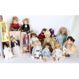 Sammlung 10 Puppen, u.a Schildkröt, Bruno Schmidt, teils antik, puppets, partly antique,
