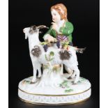 Meissen Knabe mit Ziege, boy with goat,