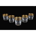 St. Louis Thistle Gold 5 Tumbler, whisky glasses,