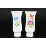 Meissen großes Vasenpaar Blumenmalerei, porcelain vases,