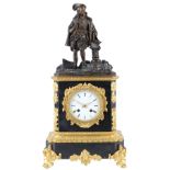 Figuren-Pendule / Kaminuhr Frankreich 19. Jahrhundert, french mantel clock 19th century,