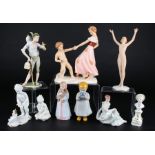 Konvolut von 9 Porzellanfiguren, collection of porcelain figures,