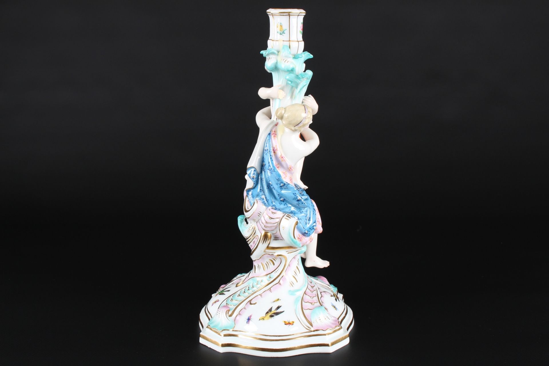 Meissen Figürlicher Leuchter Mutter mit Kind, candlestand mother and child, - Image 4 of 8