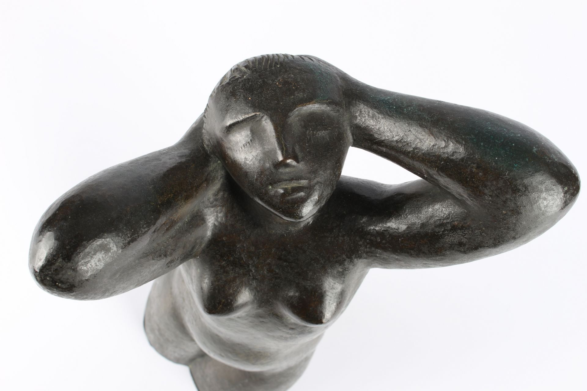 Monogrammist EK, Bronze weiblicher Frauenakt / Torso, female nude act, - Image 5 of 6