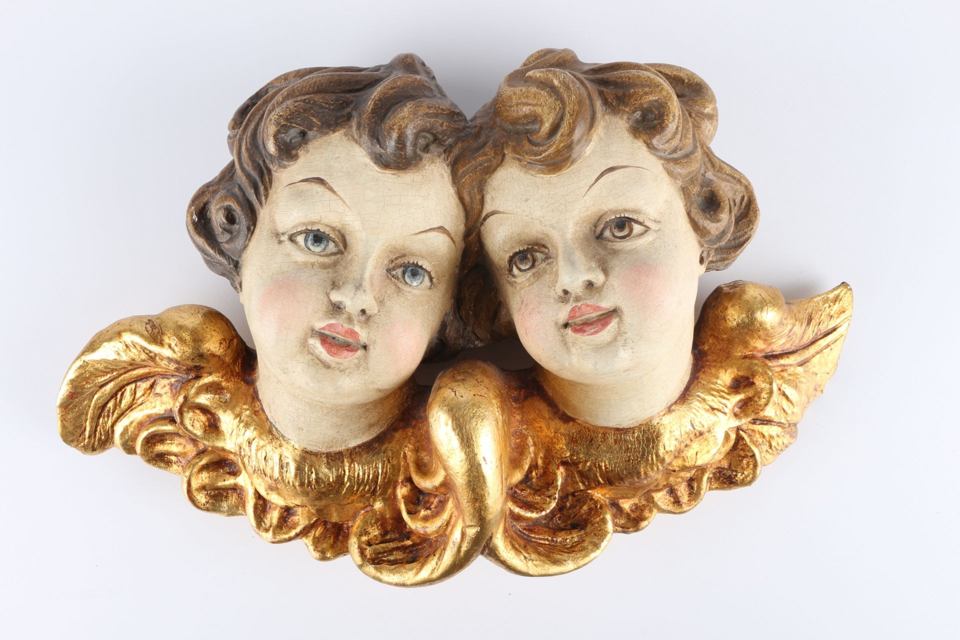 Konvolut von 8 Holz Cherub - Engel im Barockstil, lot of 8 wooden cherubs - angels, - Image 2 of 5