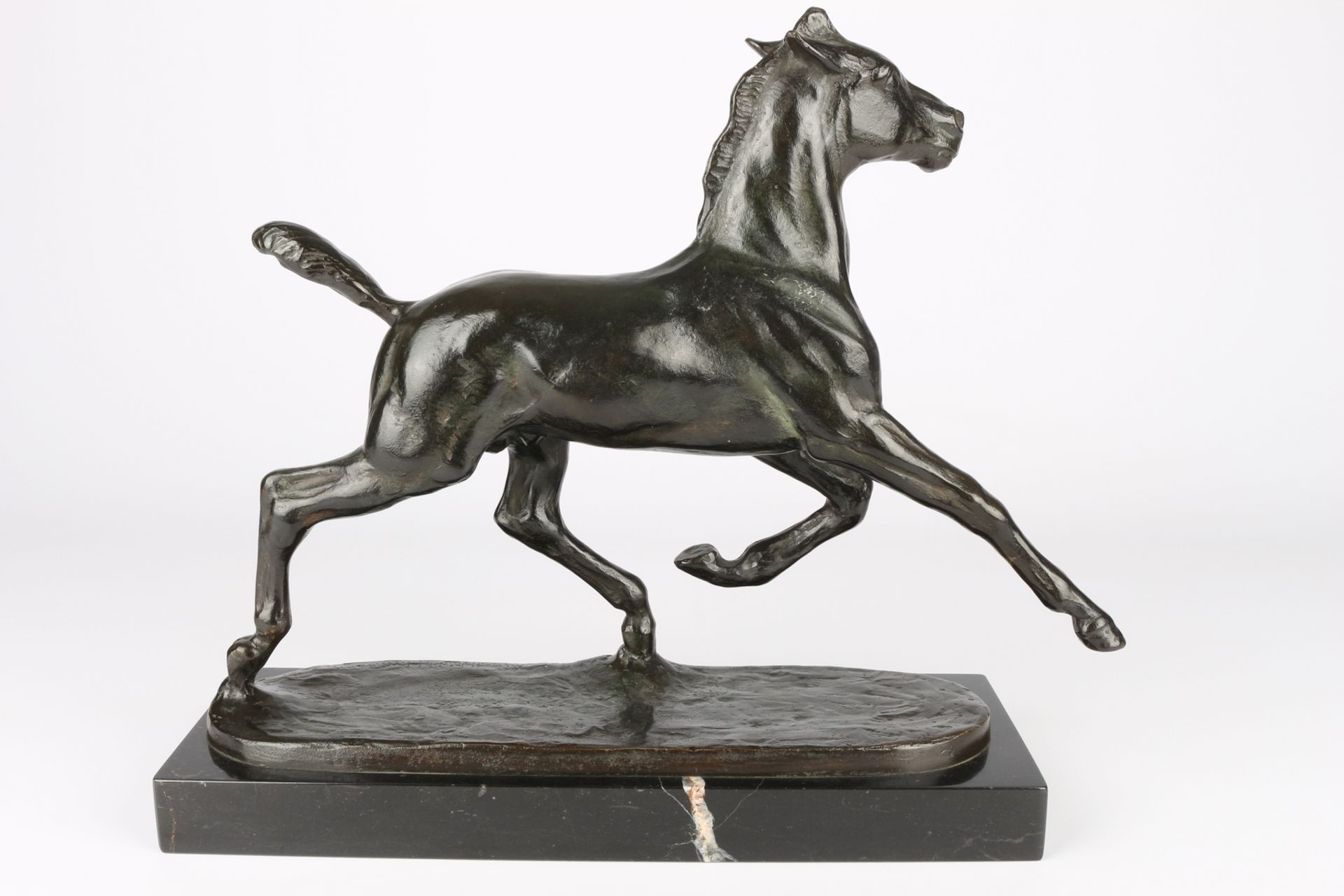 Albert Hinrich Hussmann (1874-1946) Bronze Trabendes Fohlen, galoping horse, - Image 4 of 6