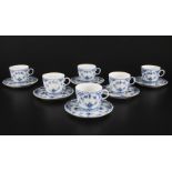 Royal Copenhagen Musselmalet Vollspitze 6 Kaffeetassen, 6 coffee cups,