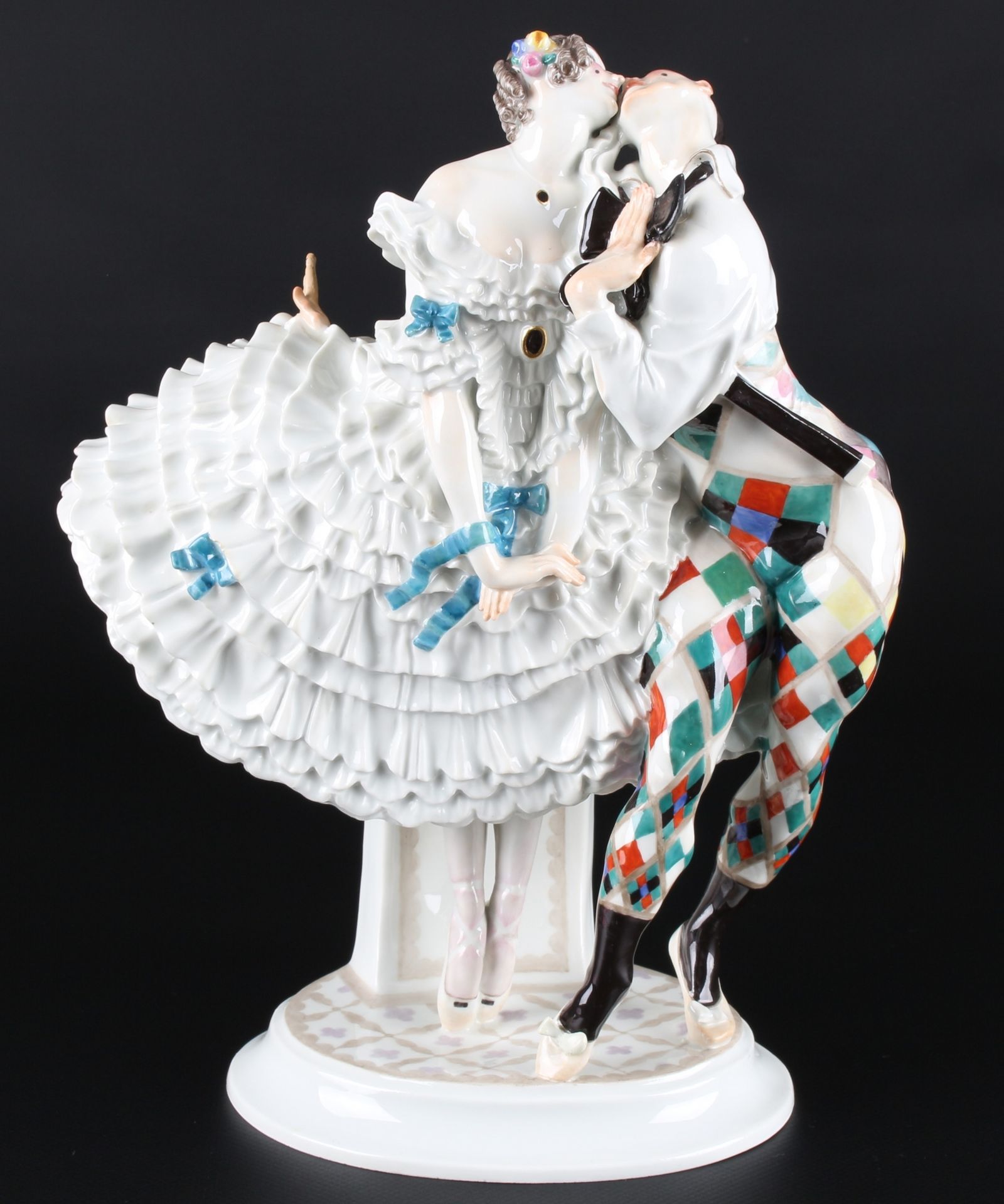 Meissen Harlekin und Columbine aus dem Russischen Ballet, harlequin and columbine russian ballet,